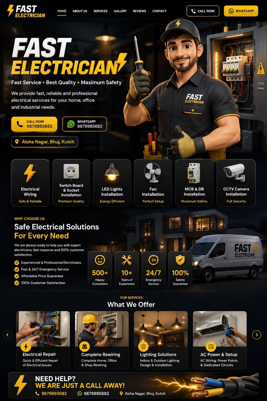 FAST ELECTRICIAN brand and service presentation